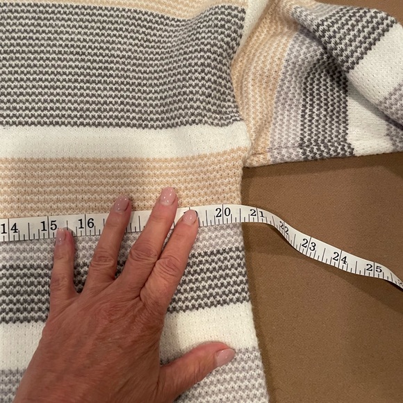 Verve Ami Mock Striped Turtleneck Sweater - size medium - Picture 7 of 8